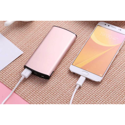 Hot selling newest Portable aluminum portable power bank 8000mah with LED torch